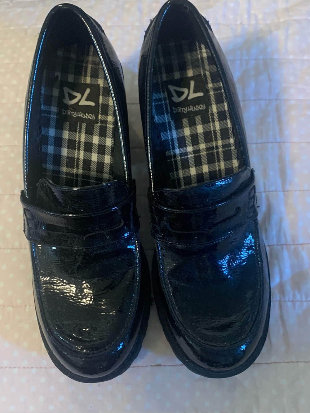 Dirty Laundry Black Patent Penny Loafers